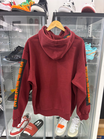 Supreme Woven Patches Hooded Sweatshirt Red (FW25)