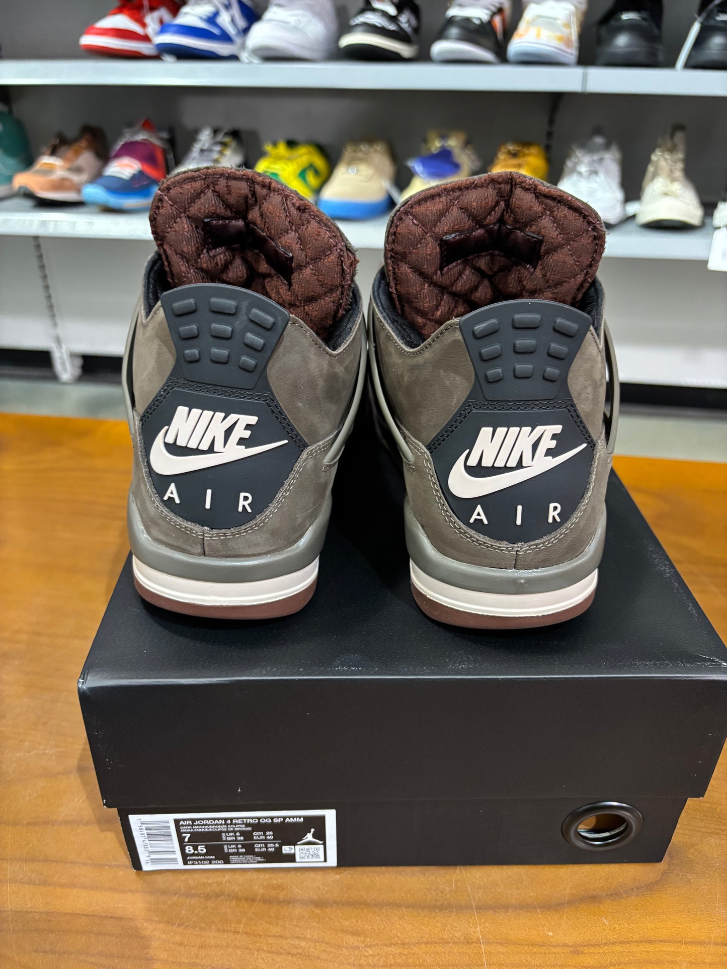 Preowned Air Jordan 4 A Ma Manere Dark Mocha