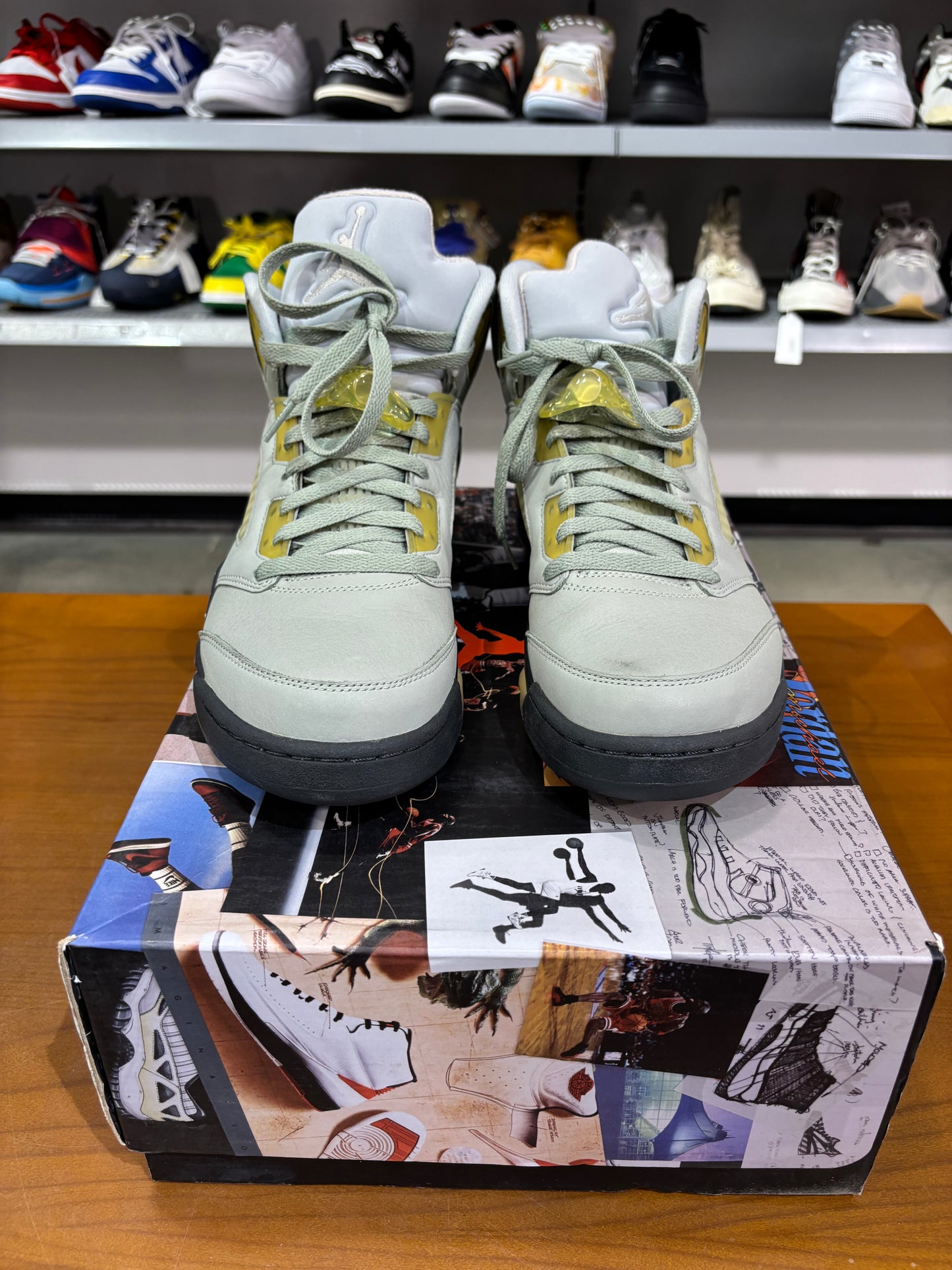 Preowned Air Jordan 5 Jade Horizon