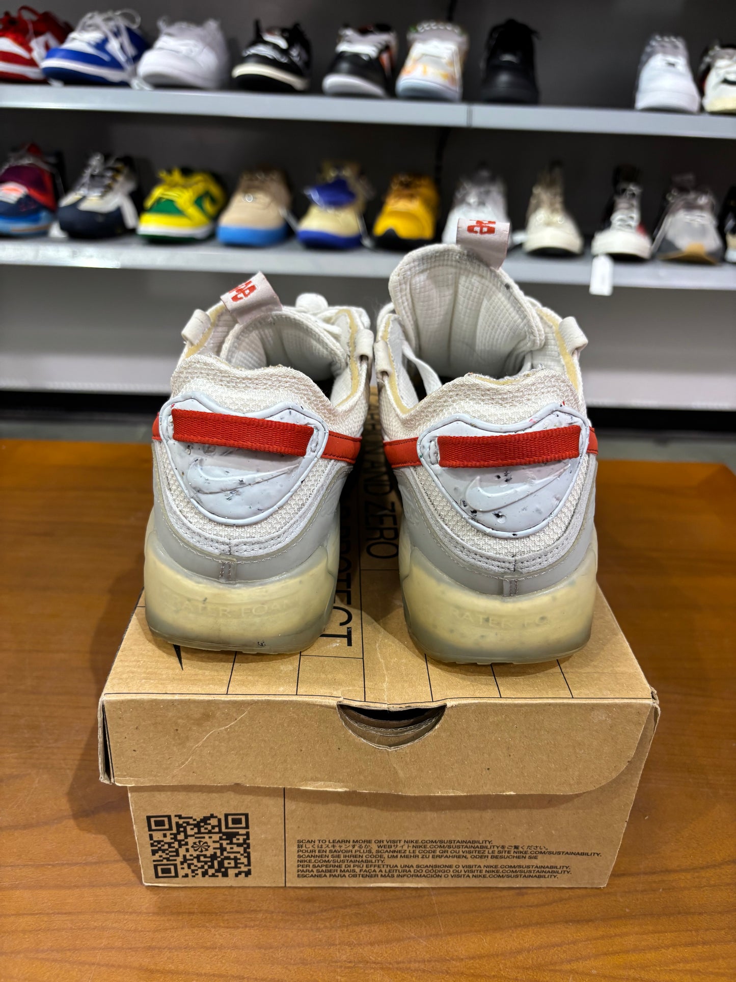 Preowned Air Max Terrascape 90 Summit White Red Clay