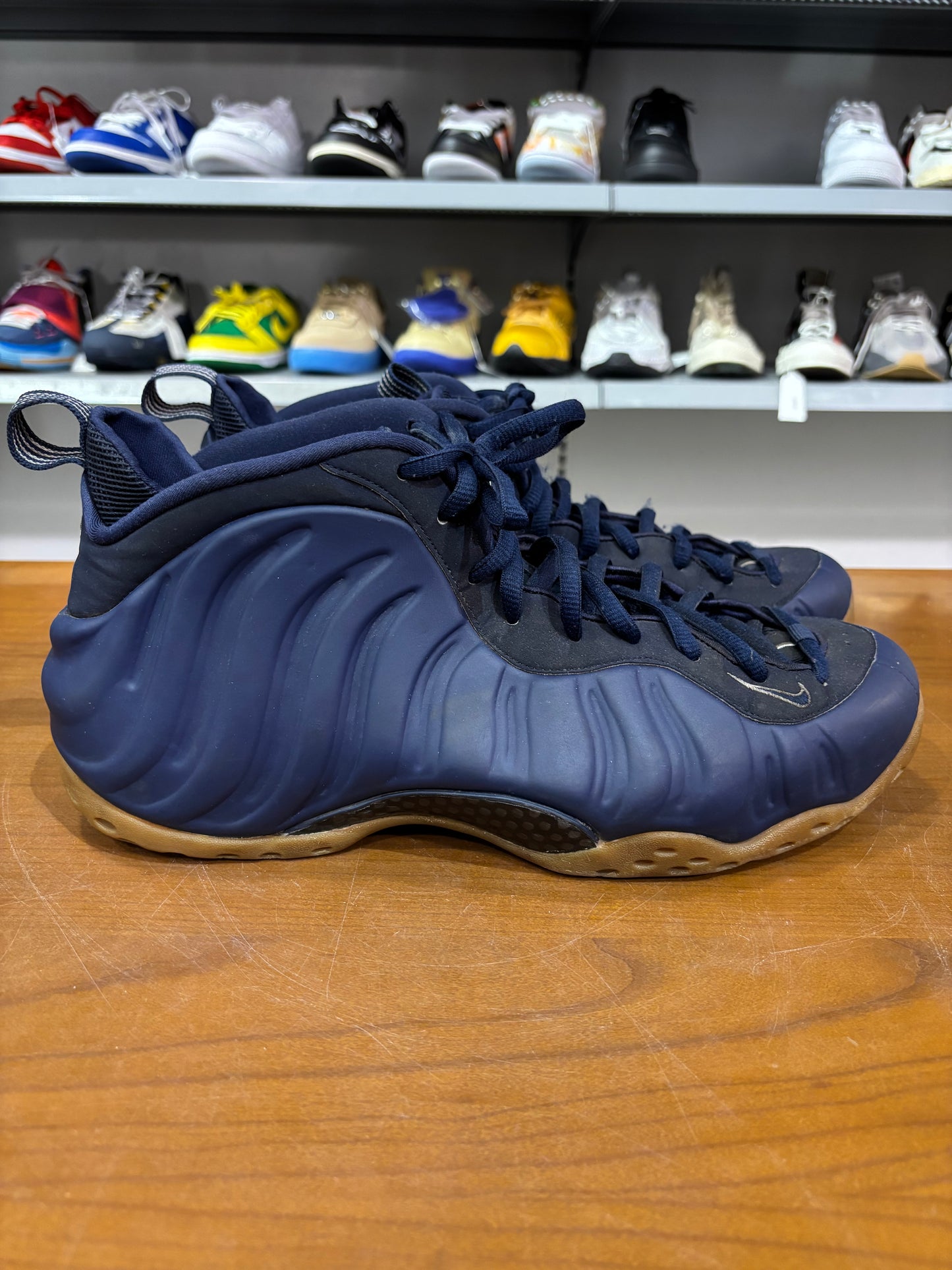 Preowned Nike Foamposite Navy Gum