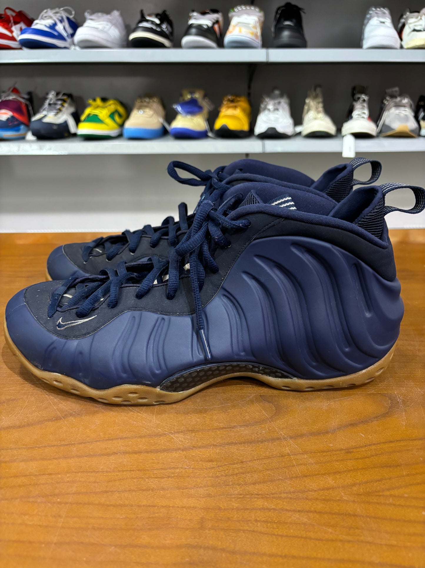 Preowned Nike Foamposite Navy Gum