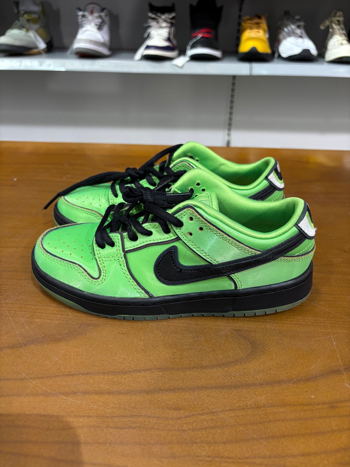 Preowned Nike SB Dunk Low Powerpuff Green Buttercup