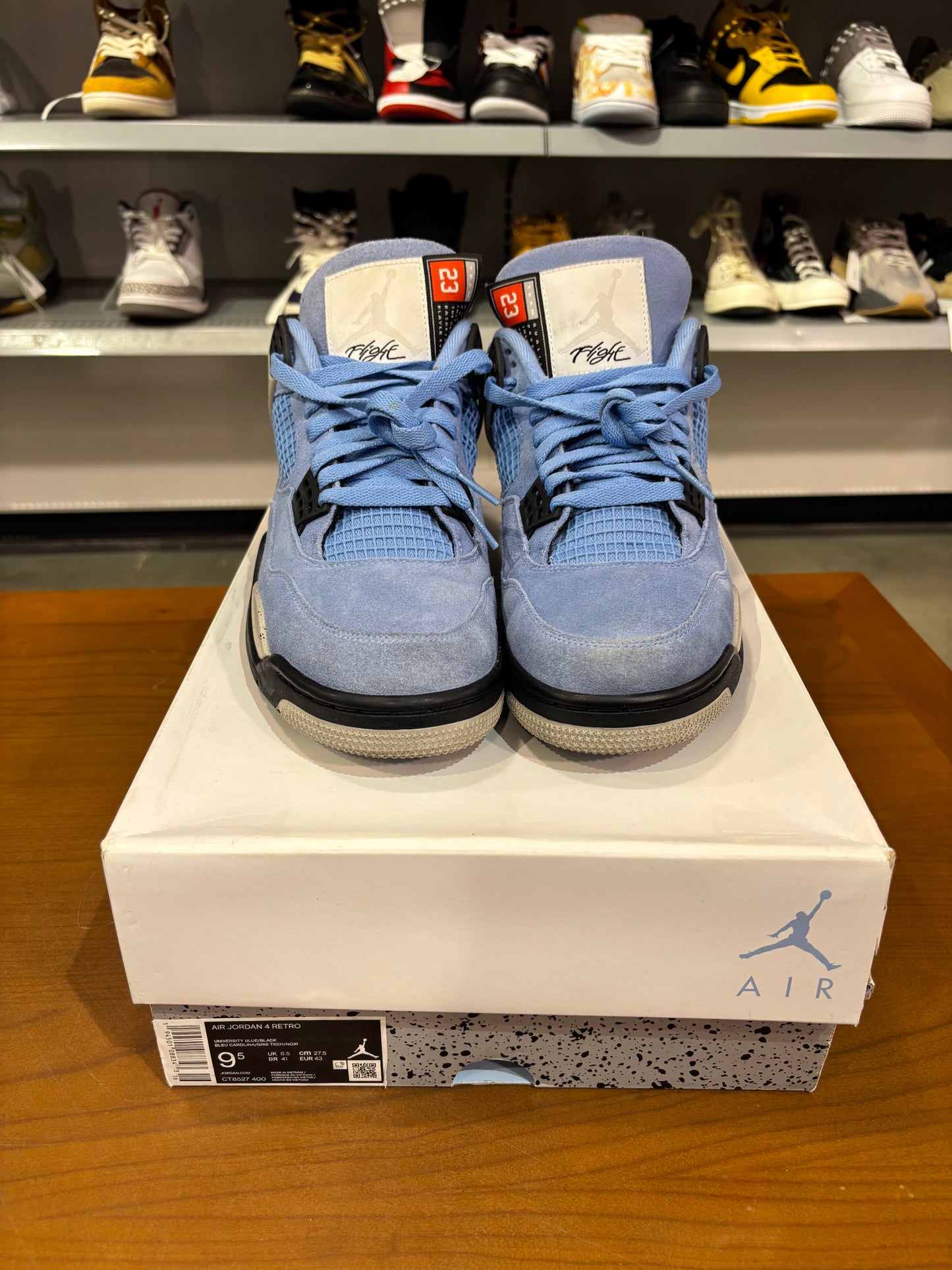 Preowned Air Jordan 4 University Blue