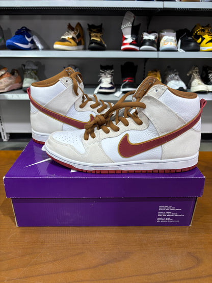 Preowned Nike SB Dunk High Sail Bright Crimson