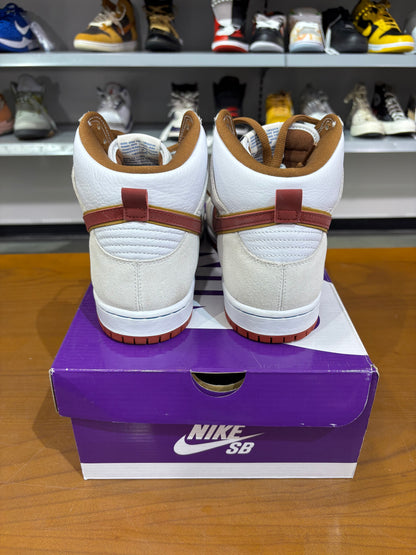 Preowned Nike SB Dunk High Sail Bright Crimson