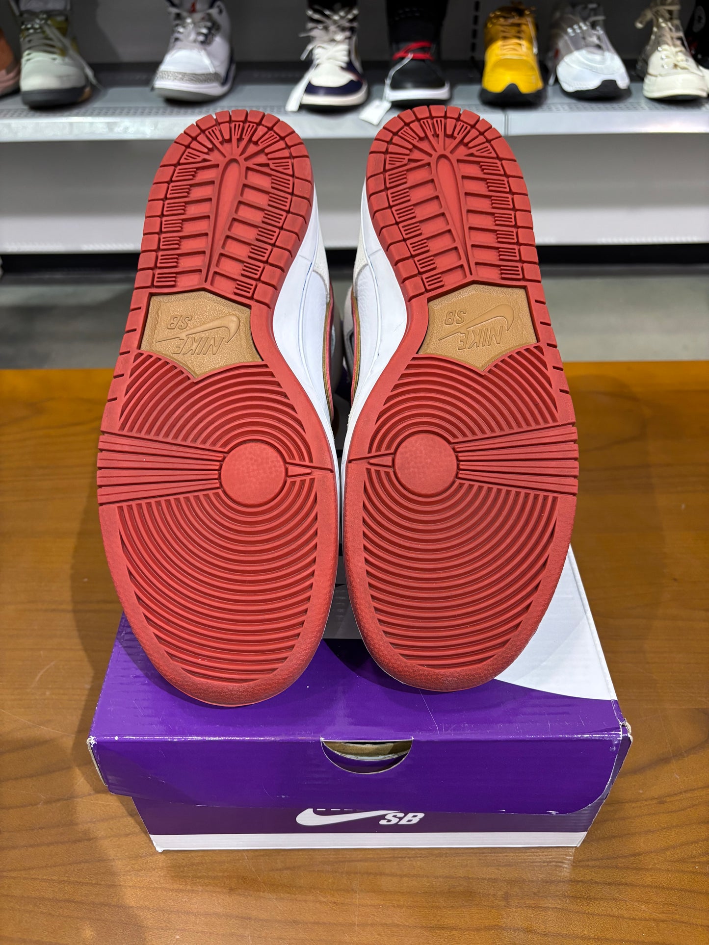 Preowned Nike SB Dunk High Sail Bright Crimson