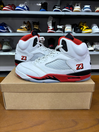 Preowned Air Jordan 5 Fire Red Black Tongue