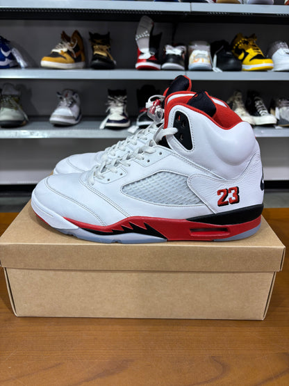 Preowned Air Jordan 5 Fire Red Black Tongue
