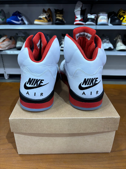 Preowned Air Jordan 5 Fire Red Black Tongue