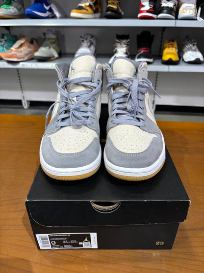 Preowned Air Jordan 1 Mid SE Coconut Milk Particle Grey