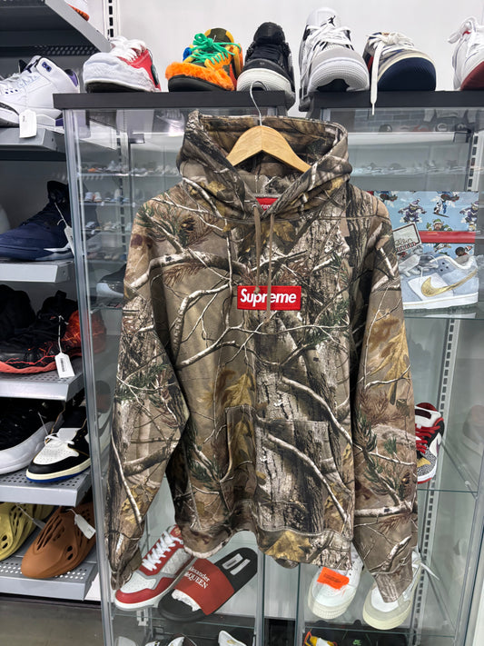 Preowned Supreme Box Logo Hooded Sweatshirt Real Tree
