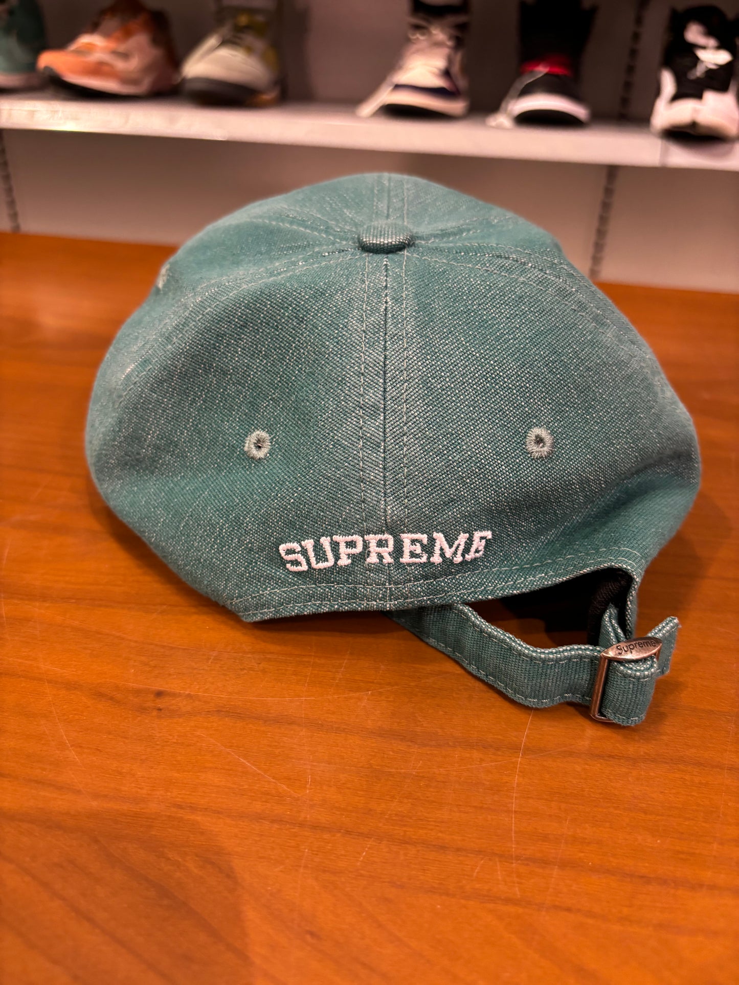 Men's Supreme Cordura Denim S Logo 6-Panel Green