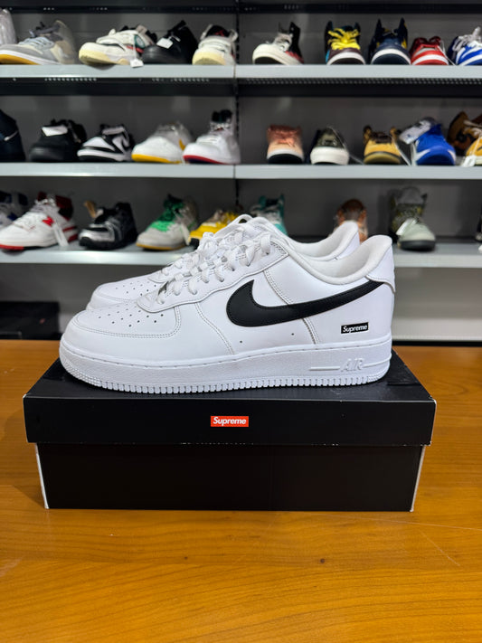 Supreme air force 1 white (black swoosh)