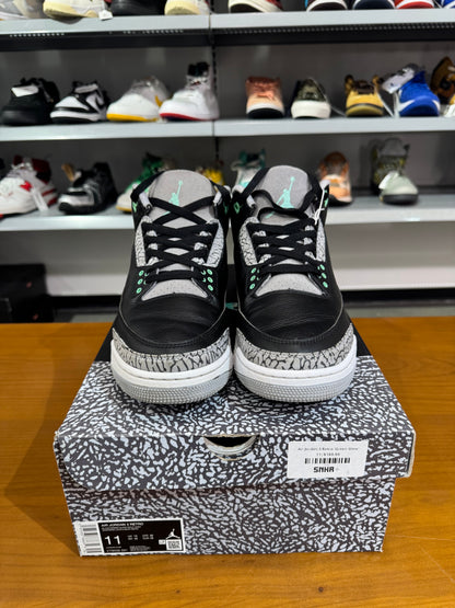 Air Jrdan 3 green glow