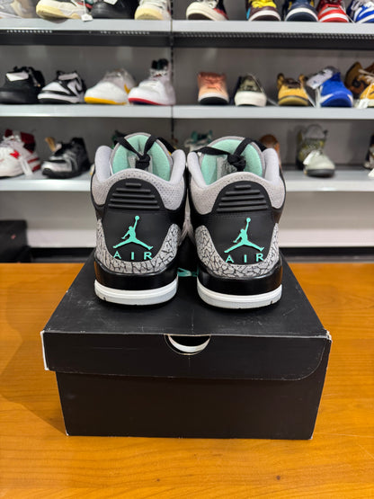 Air Jrdan 3 green glow