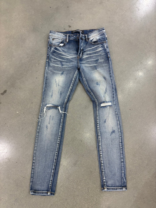 Preowned Valabasas Distressed Jeans Dark Blue