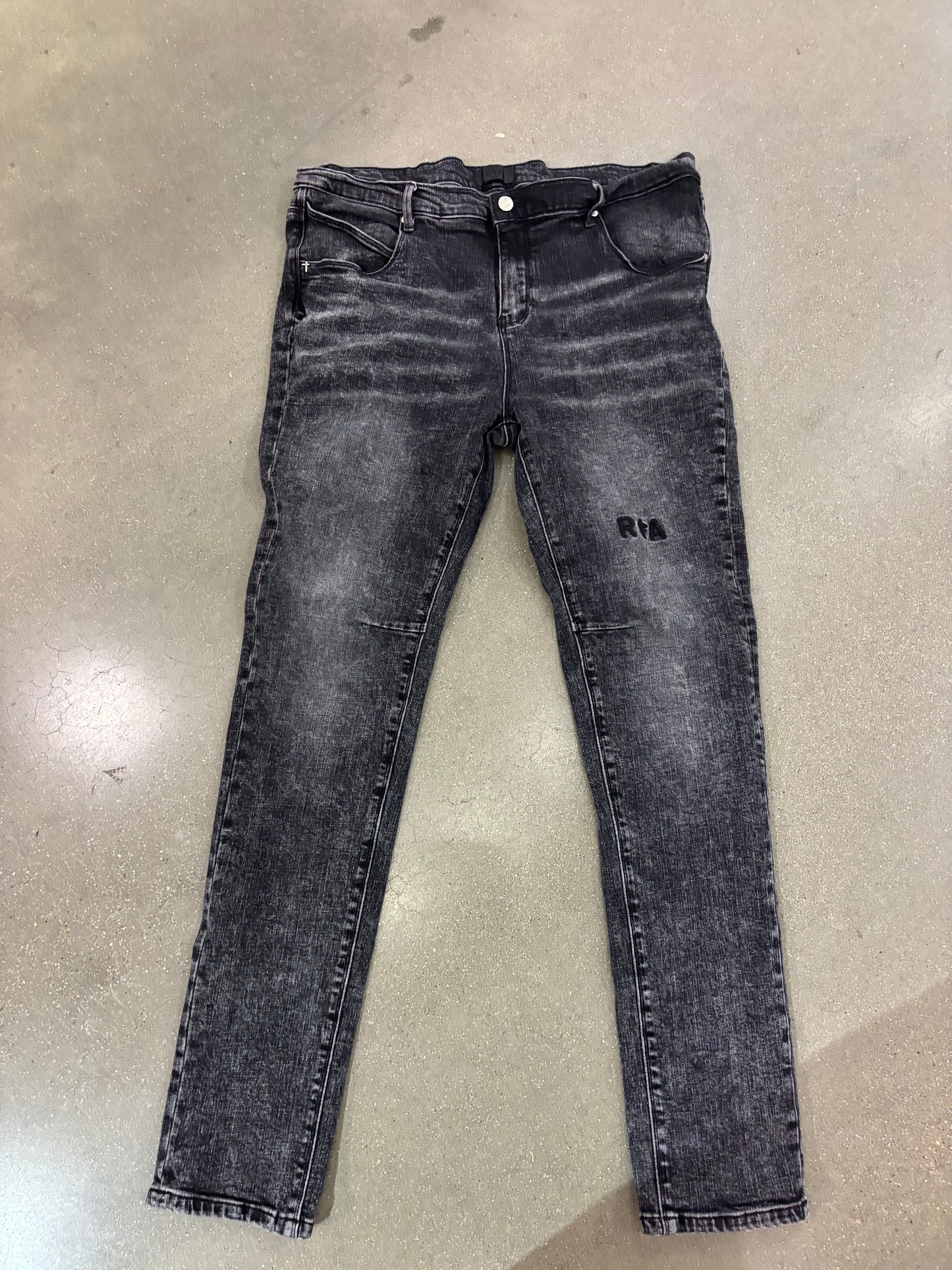 Preowned Ksubi Van Winkle Tektonik Distress Jeans Black