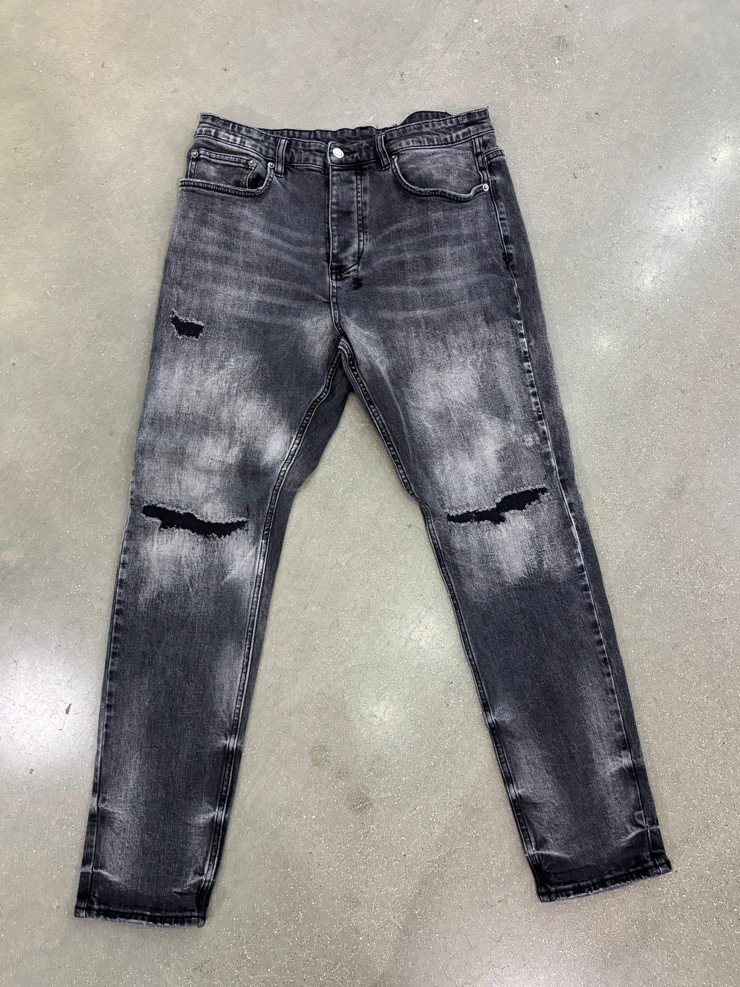 Preowned RTA Clayton Skinny Jeans Washed Grey