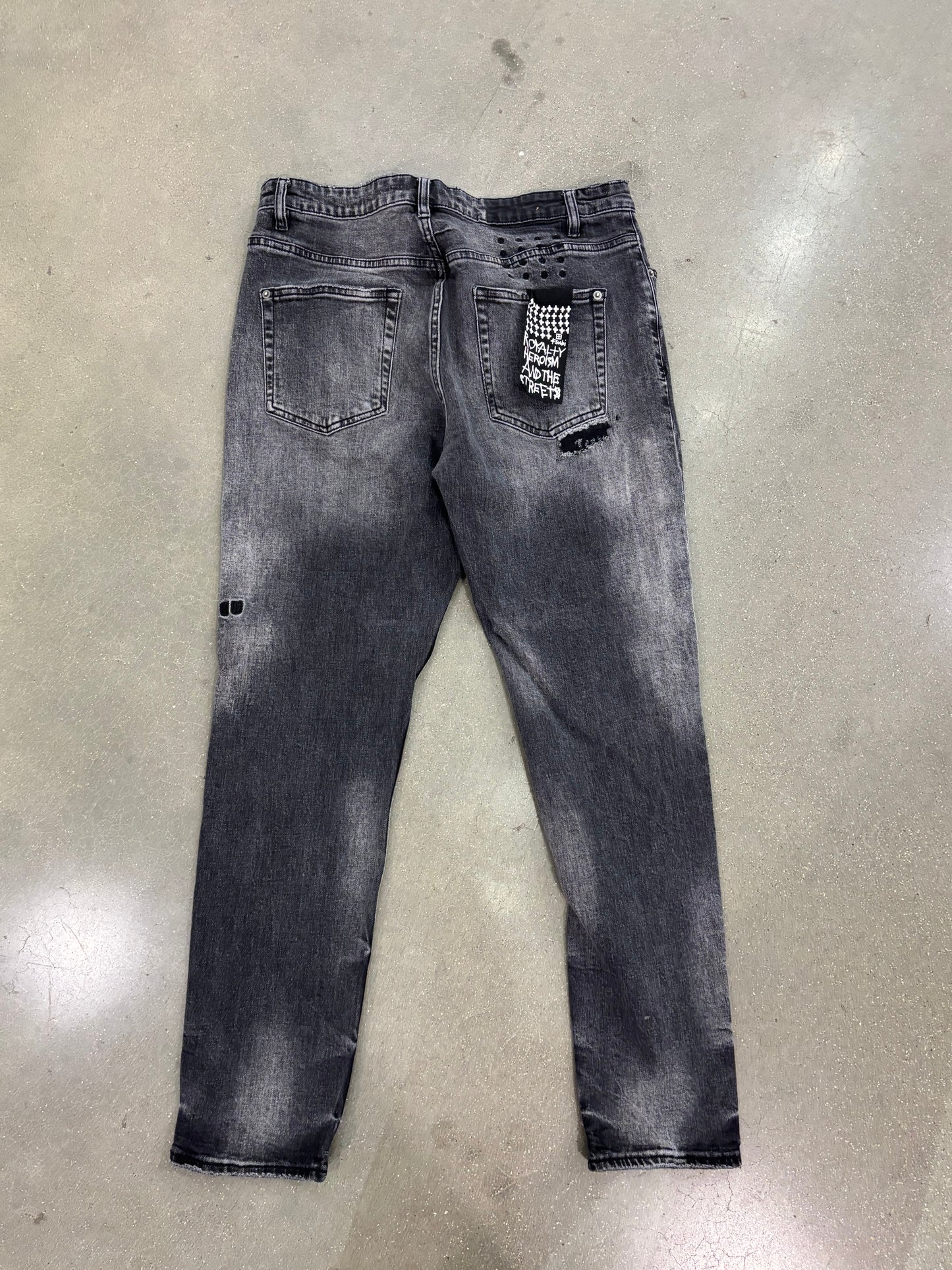 Preowned RTA Clayton Skinny Jeans Washed Grey