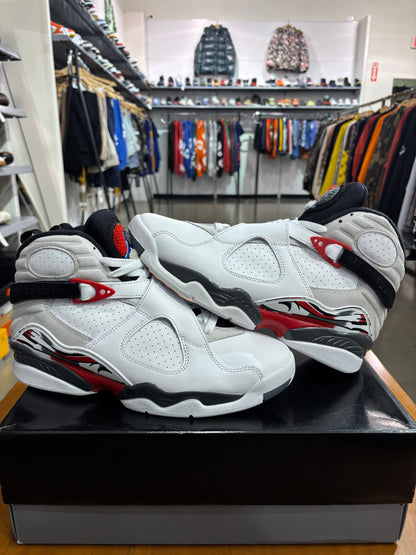 Preowned Air Jordan 8 White True Red