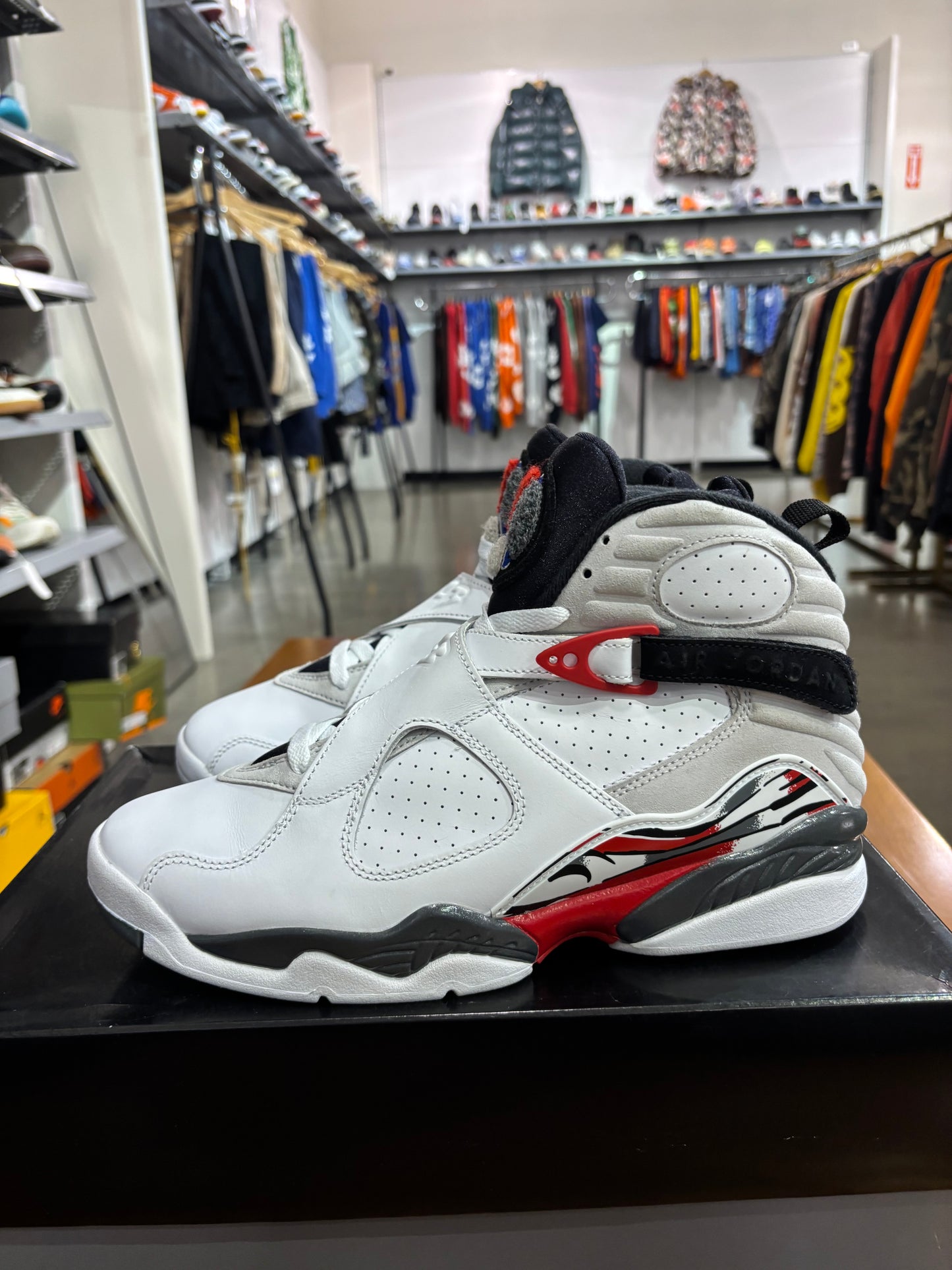 Preowned Air Jordan 8 White True Red
