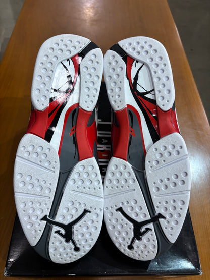 Preowned Air Jordan 8 White True Red