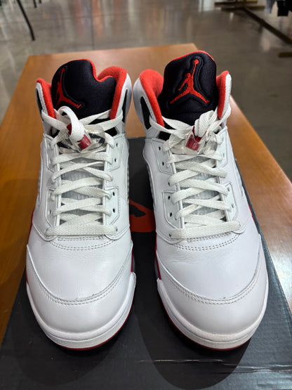 Preowned Air Jordan 5 Fire Red Black Tongue