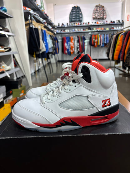 Preowned Air Jordan 5 Fire Red Black Tongue