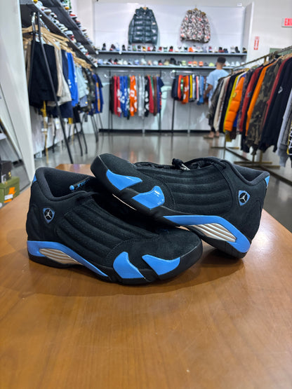Preowned Air Jordan 14 Black University Blue