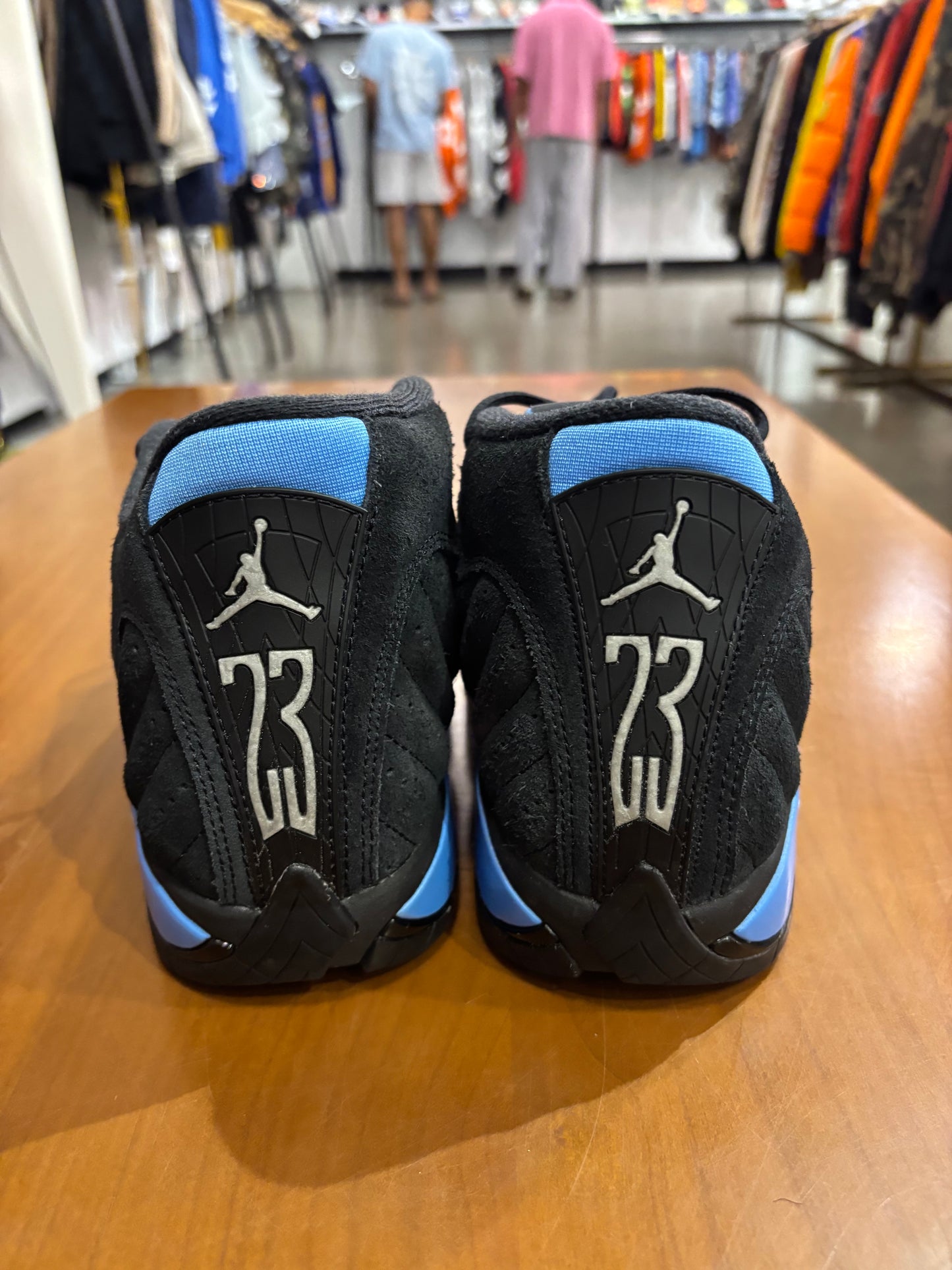 Preowned Air Jordan 14 Black University Blue