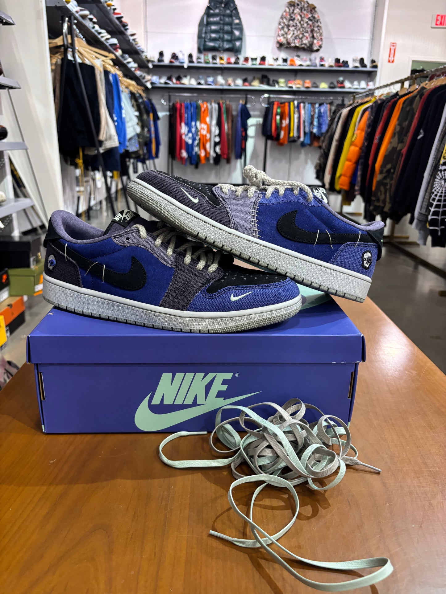 Preowned Air Jordan 1 Low Zion Williamson Voodoo Alternate
