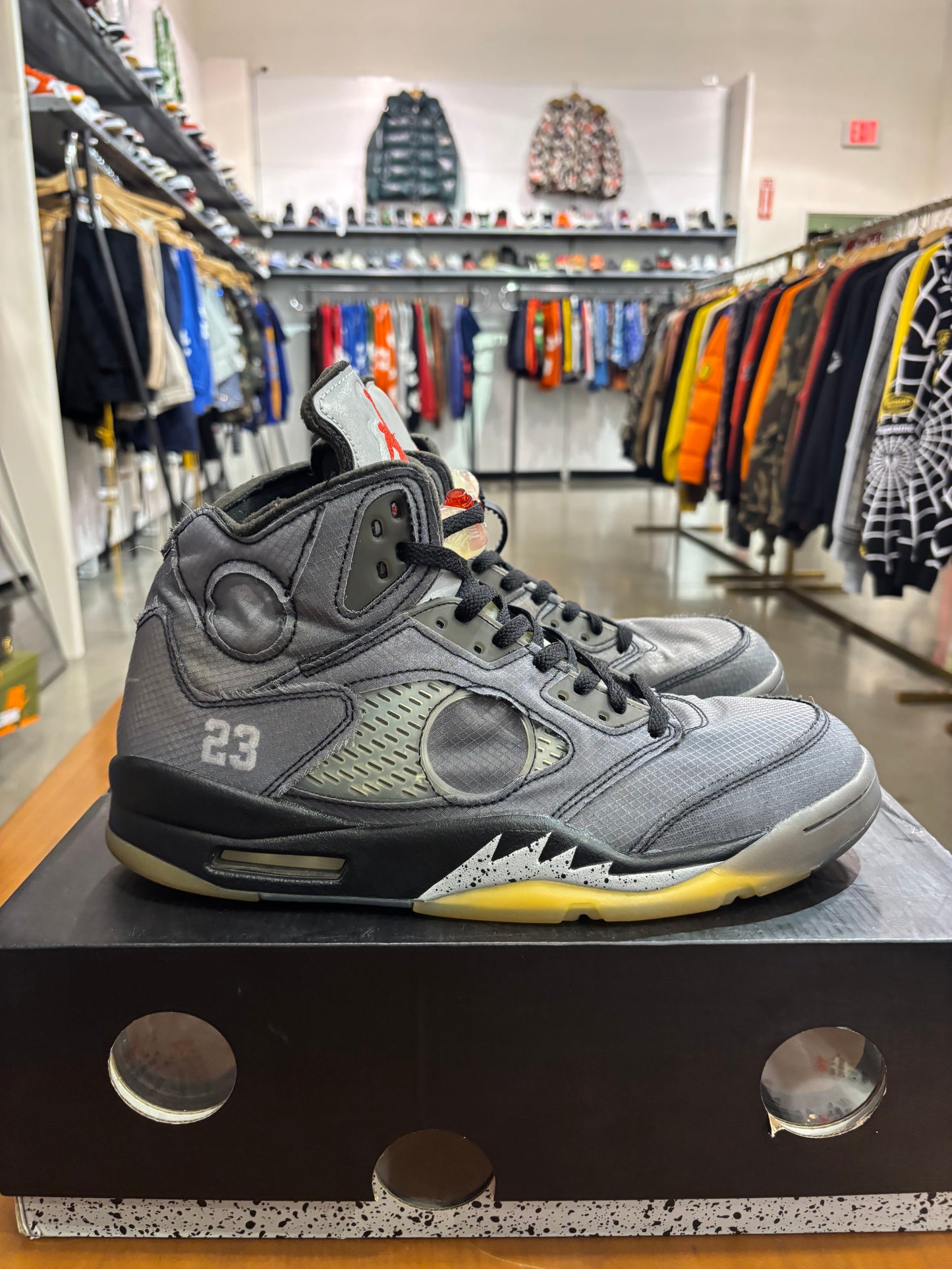 Preowned Air Jordan 5 Off-White Muslin