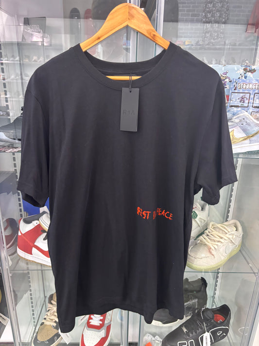 Preowned RTA Red RIP Cross Tee Black