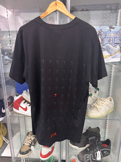 Preowned RTA Red RIP Cross Tee Black