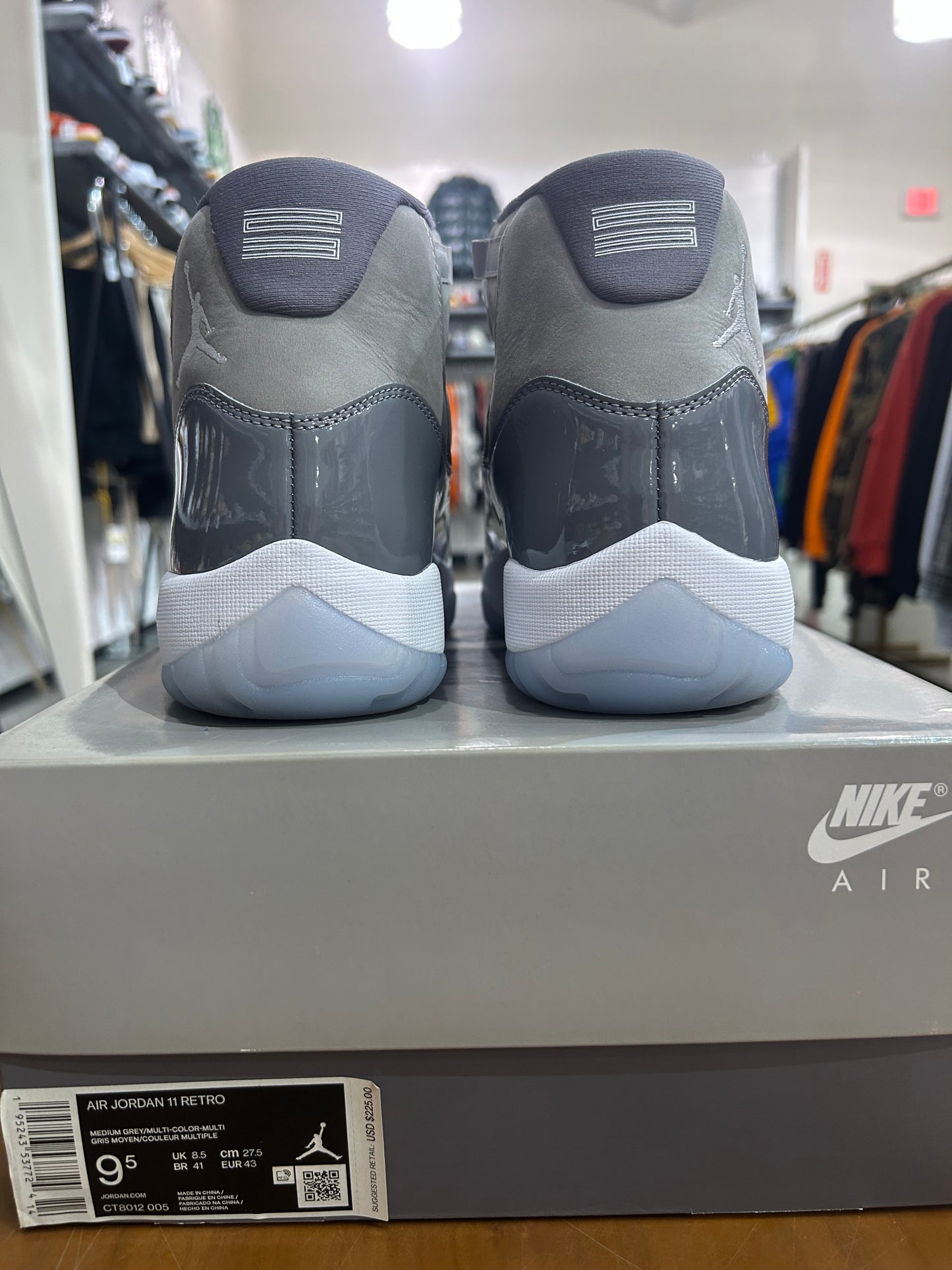 Preowned Air Jordan 11 Cool Grey