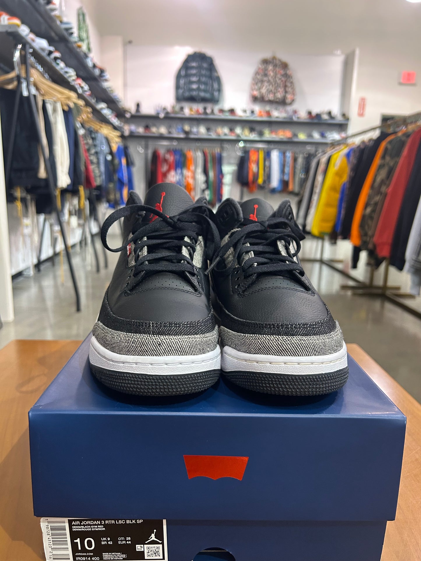 Preowned Air Jordan 3 Levi's Black