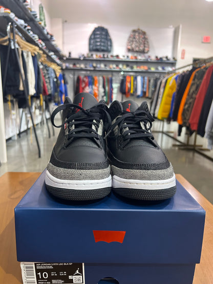 Preowned Air Jordan 3 Levi's Black