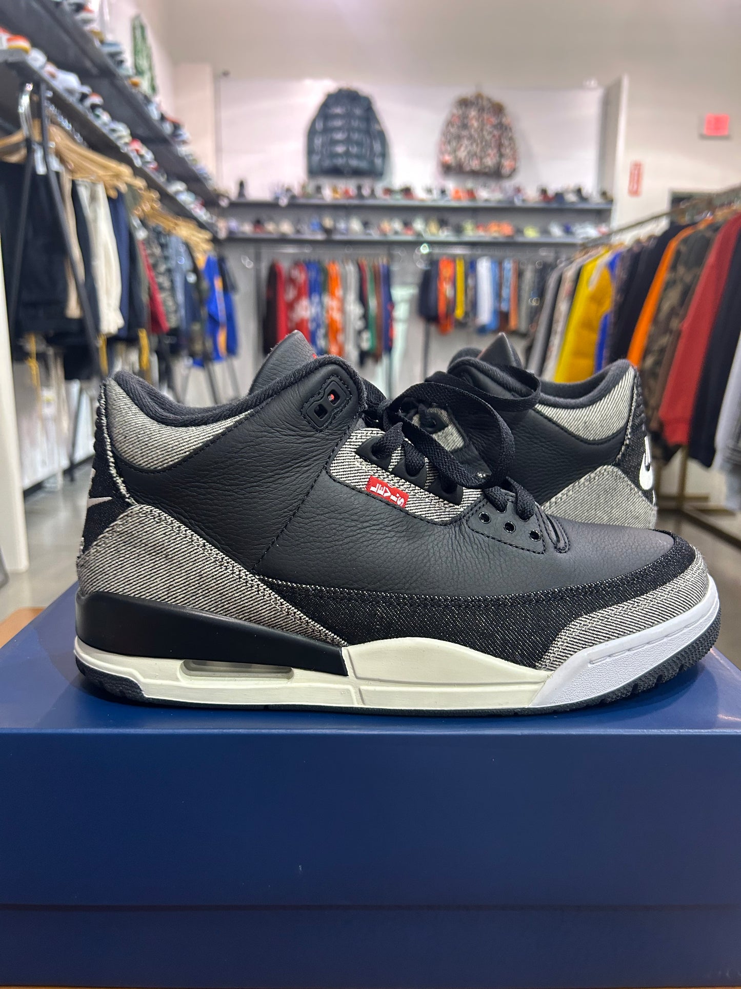 Preowned Air Jordan 3 Levi's Black
