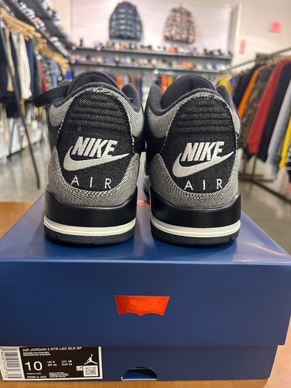 Preowned Air Jordan 3 Levi's Black