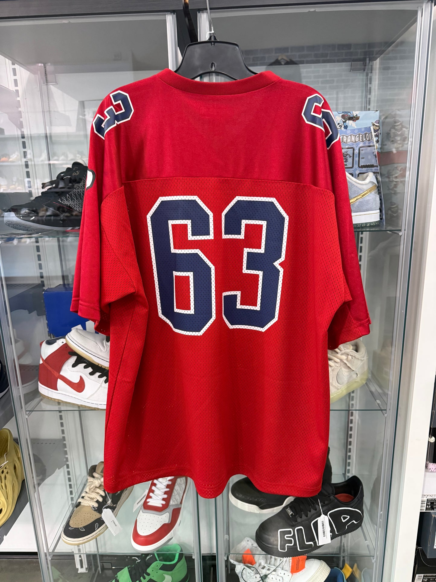 Preowned Supreme Bones Jersey Red
