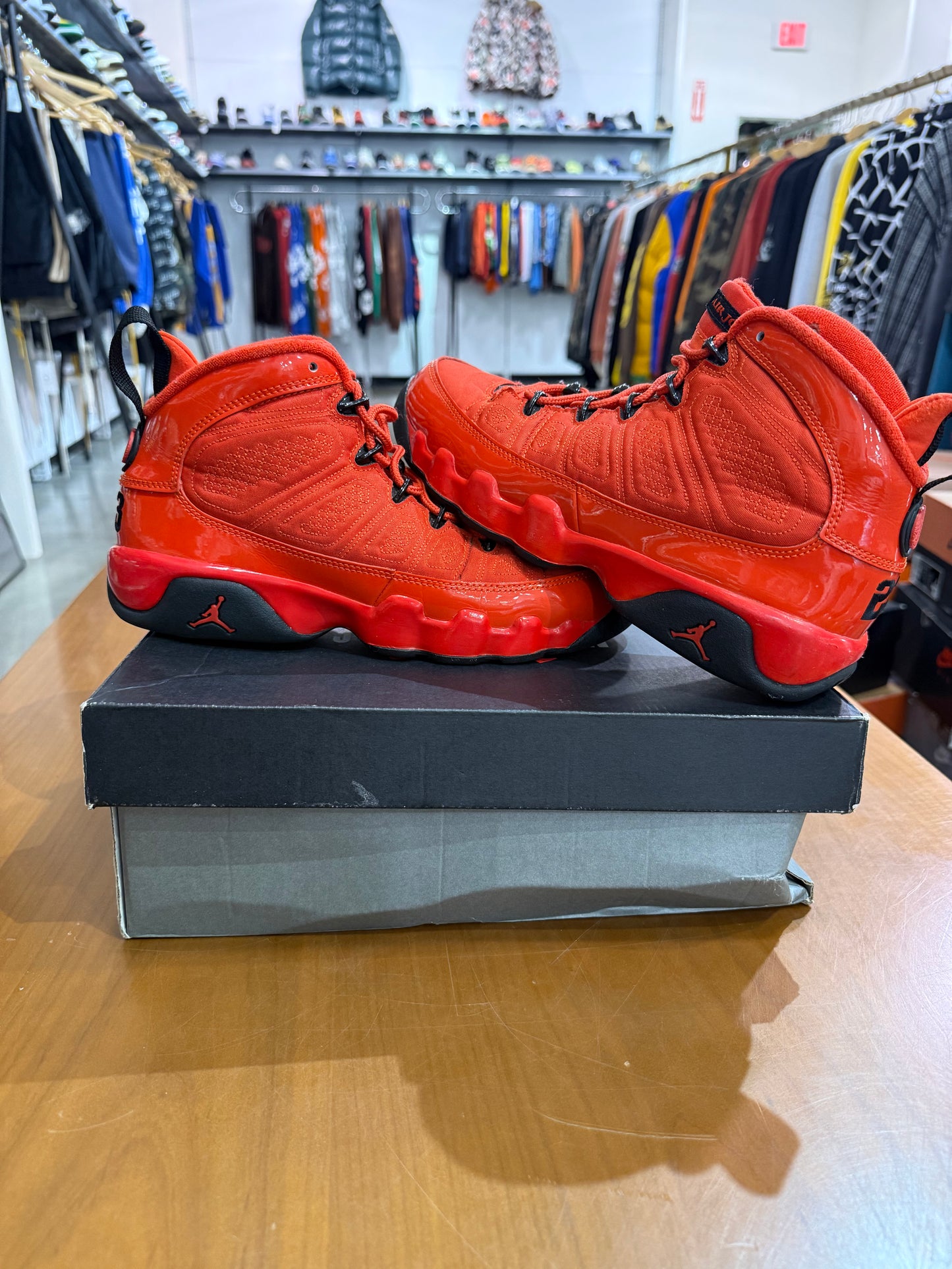 Preowned Air Jordan 9 Chile Red