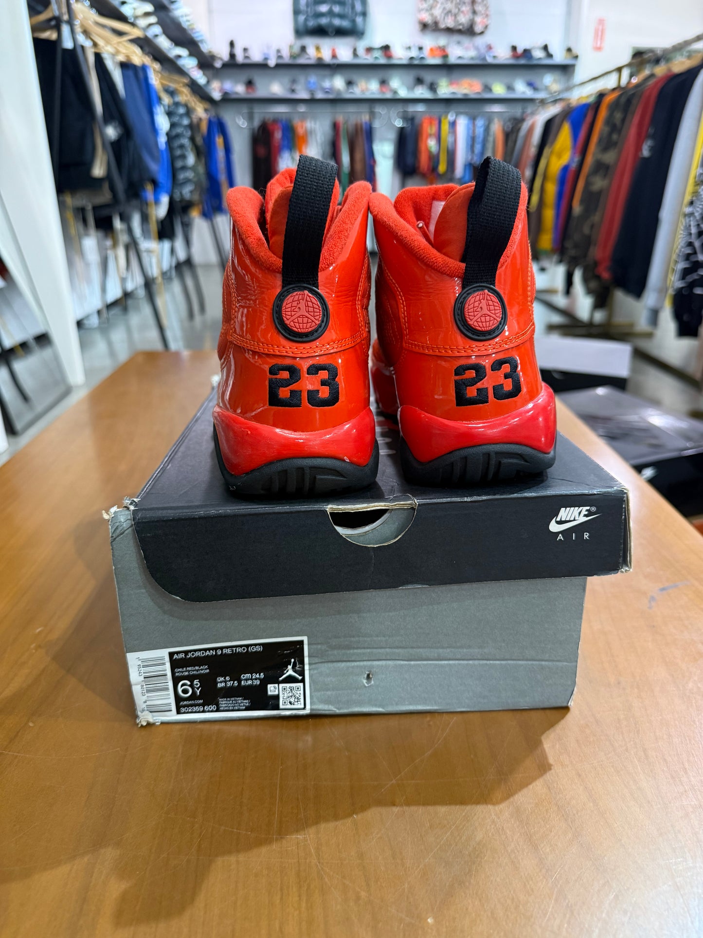 Preowned Air Jordan 9 Chile Red
