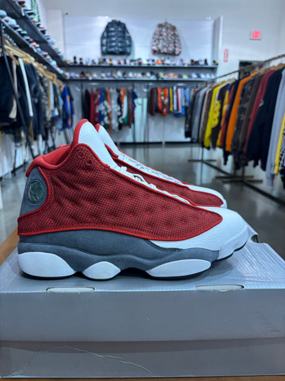 Preowned Air Jordan 13 Gym Red Flint Grey