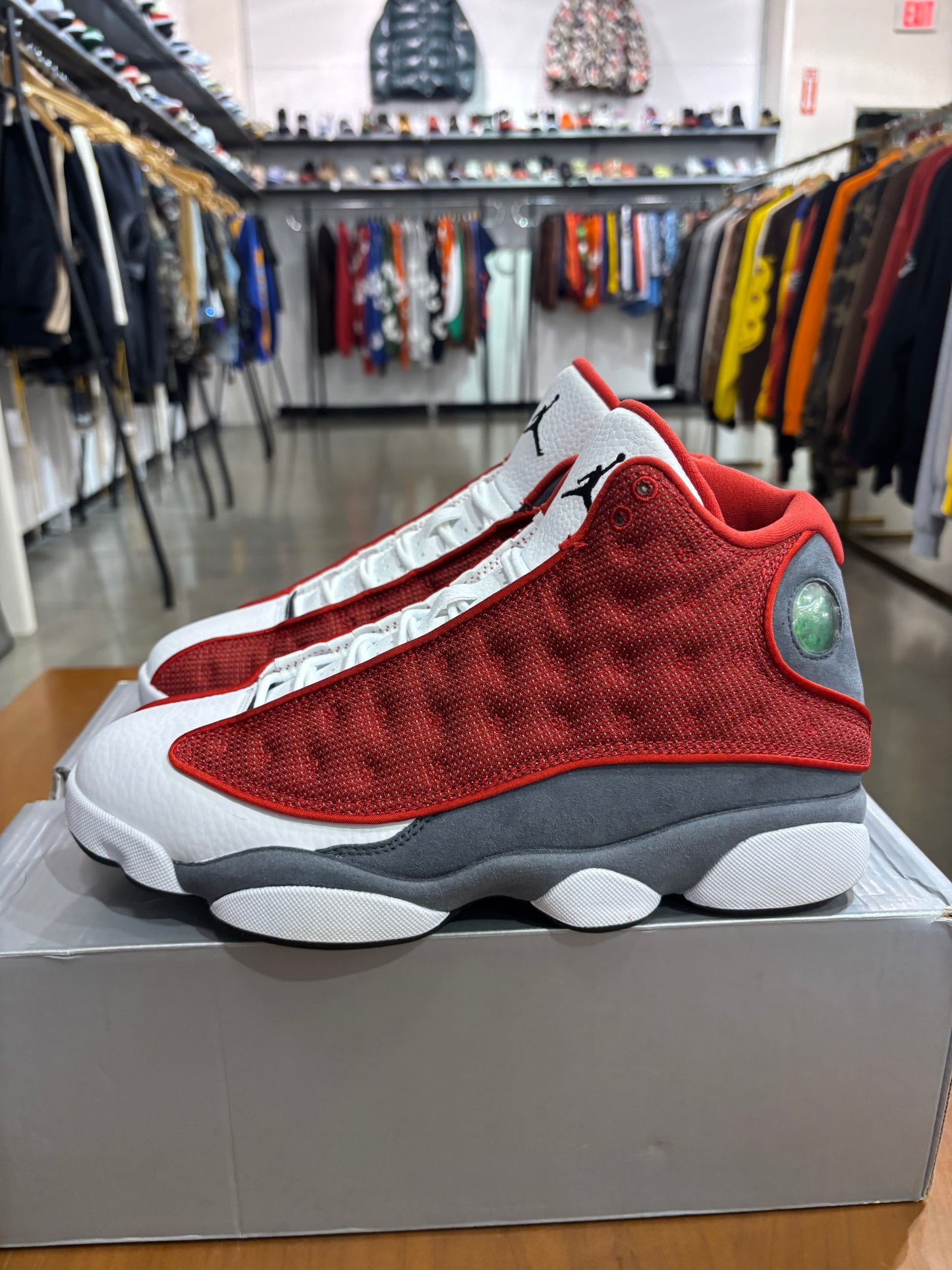 Preowned Air Jordan 13 Gym Red Flint Grey