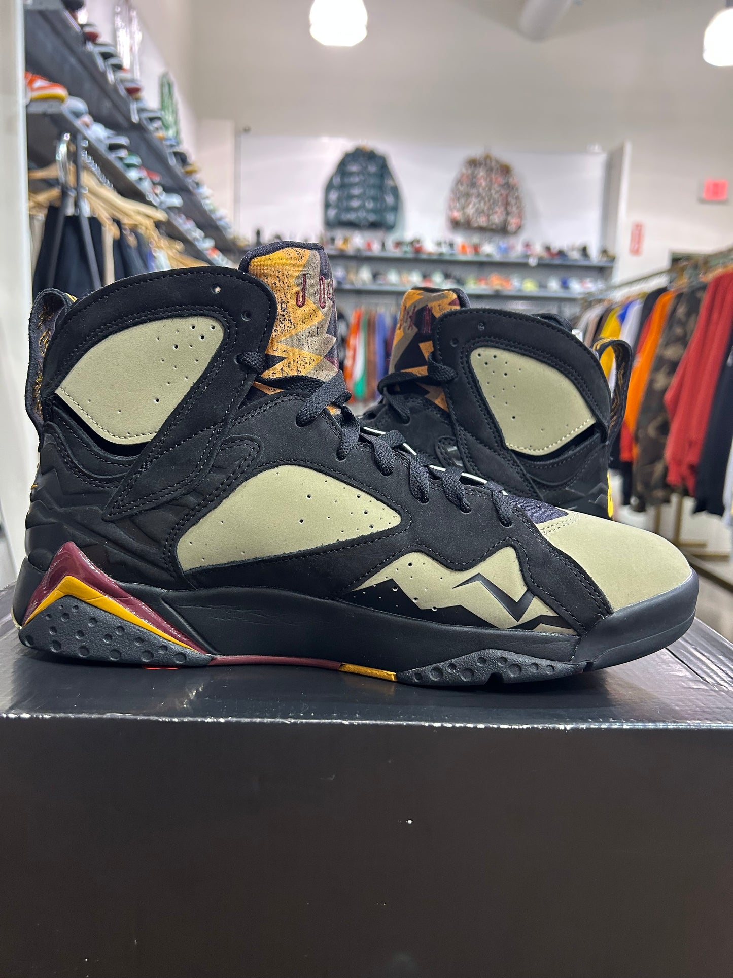 Preowned Air Jordan 7 Black Olive