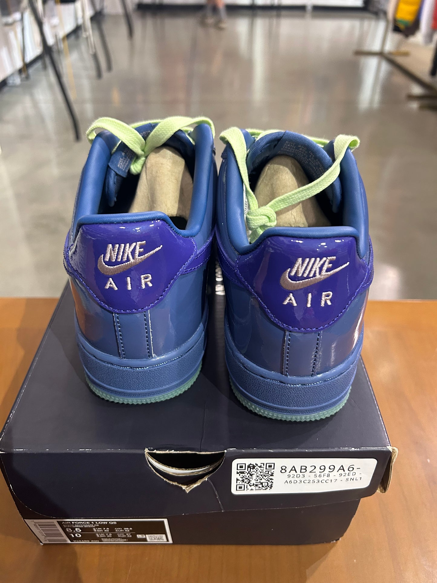 Air Force 1 Low Patent Leather Mystic Navy Grape Ice