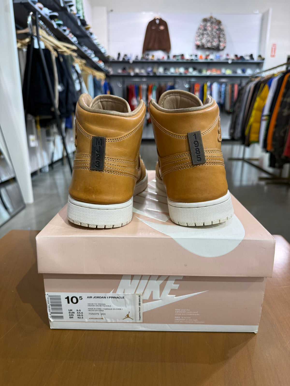 Preowned Air Jordan 1 Pinnacle Vachetta Tan