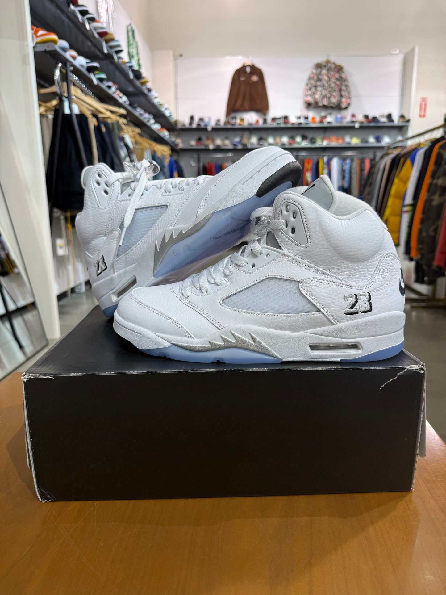 Air Jordan 5 White Metallic