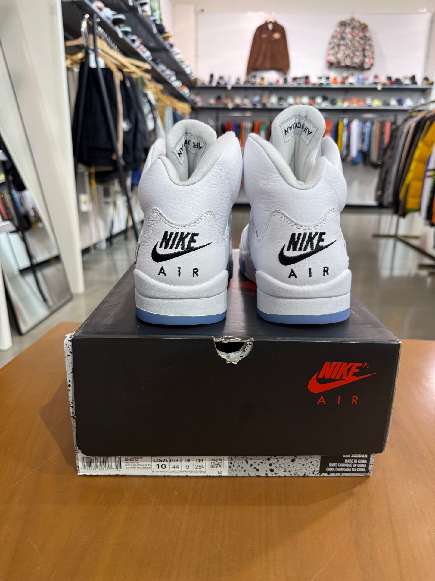 Air Jordan 5 White Metallic